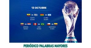 Lee más sobre el artículo Horario: Partidos segunda fecha eliminatorias Qatar 2022