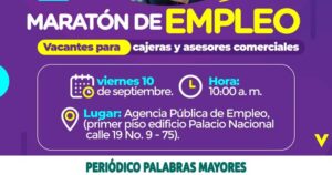 Lee más sobre el artículo AGENCIA PÚBLICA DE EMPLEO OFERTARÁ ESTE VIERNES VACANTES, A TRAVÉS DE UNA NUEVA MARATÓN DE EMPLEO PRESENCIAL