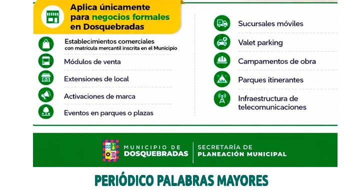 Lee más sobre el artículo Dosquebradas ofrece asesorías gratuitas para orientar el Aprovechamiento Económico del Espacio Público