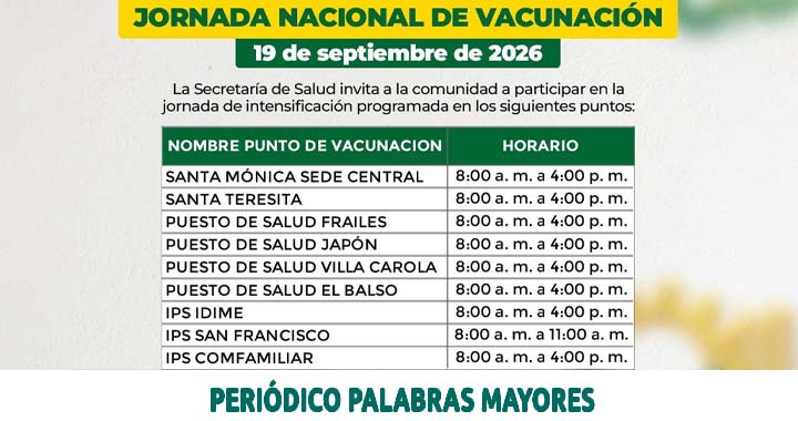 Lee más sobre el artículo Dosquebradas activa jornada intensiva de vacunación con nueve puntos gratuitos en el municipio