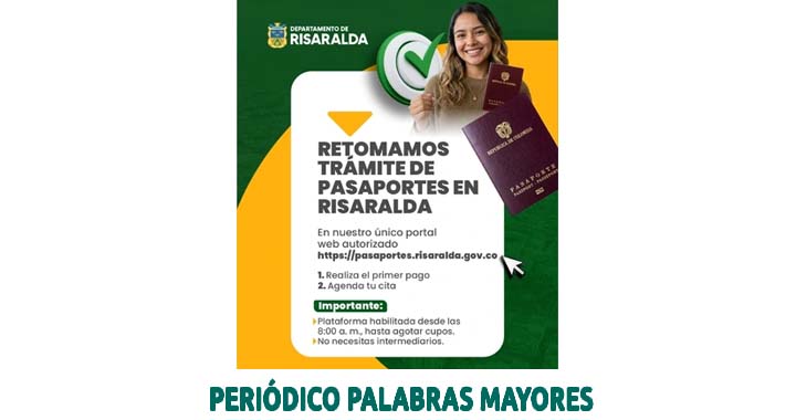 Lee más sobre el artículo Gobernación de Risaralda retomará trámite de pasaportes